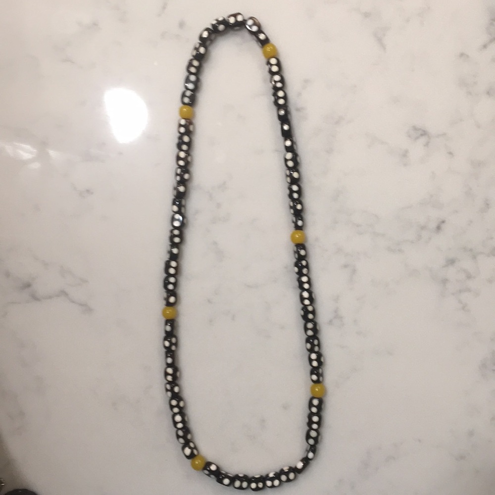 Anthropologie black and yellow necklace